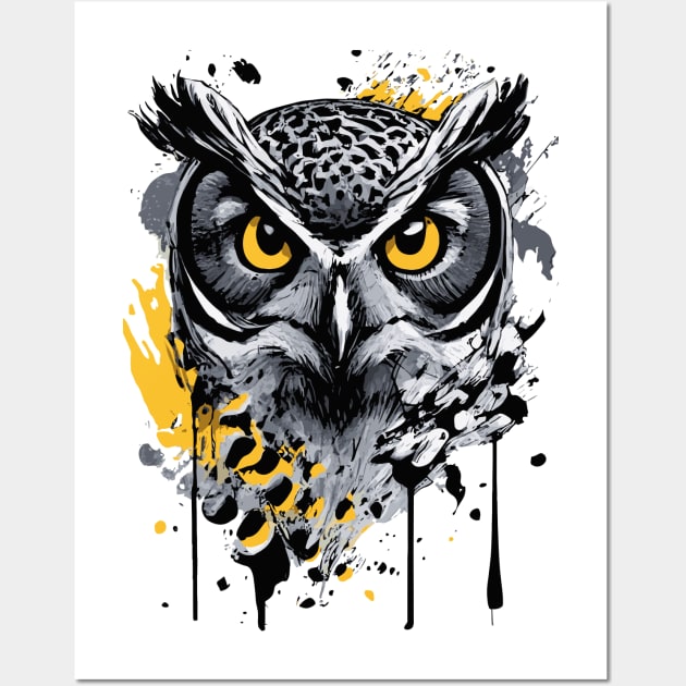 Owl Design - Cute Owl Illustration - Owl Art Wall Art by BigWildKiwi